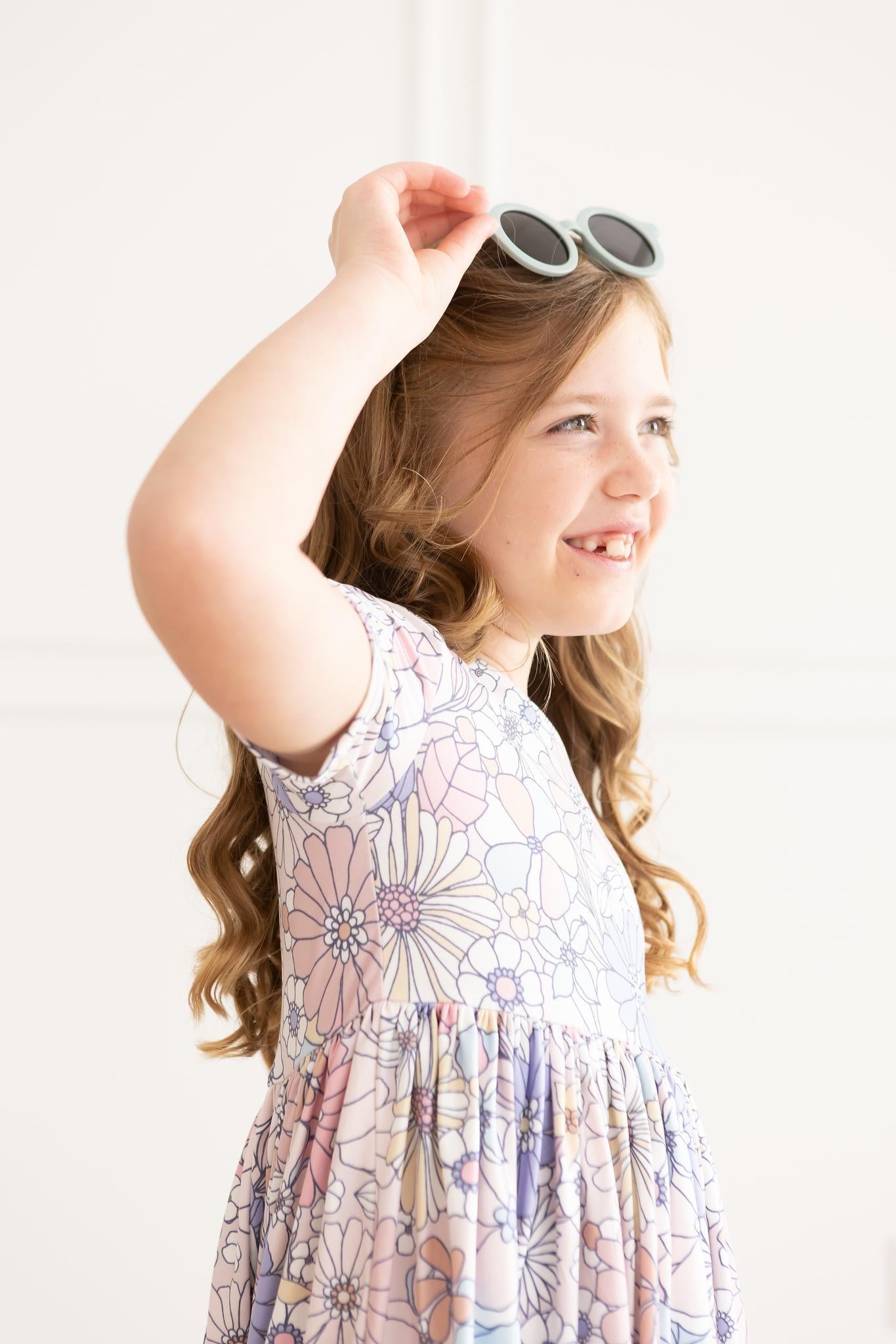 Mila & Rose ® Sweet Escape Floral S/S Pocket Twirl Dress — side view