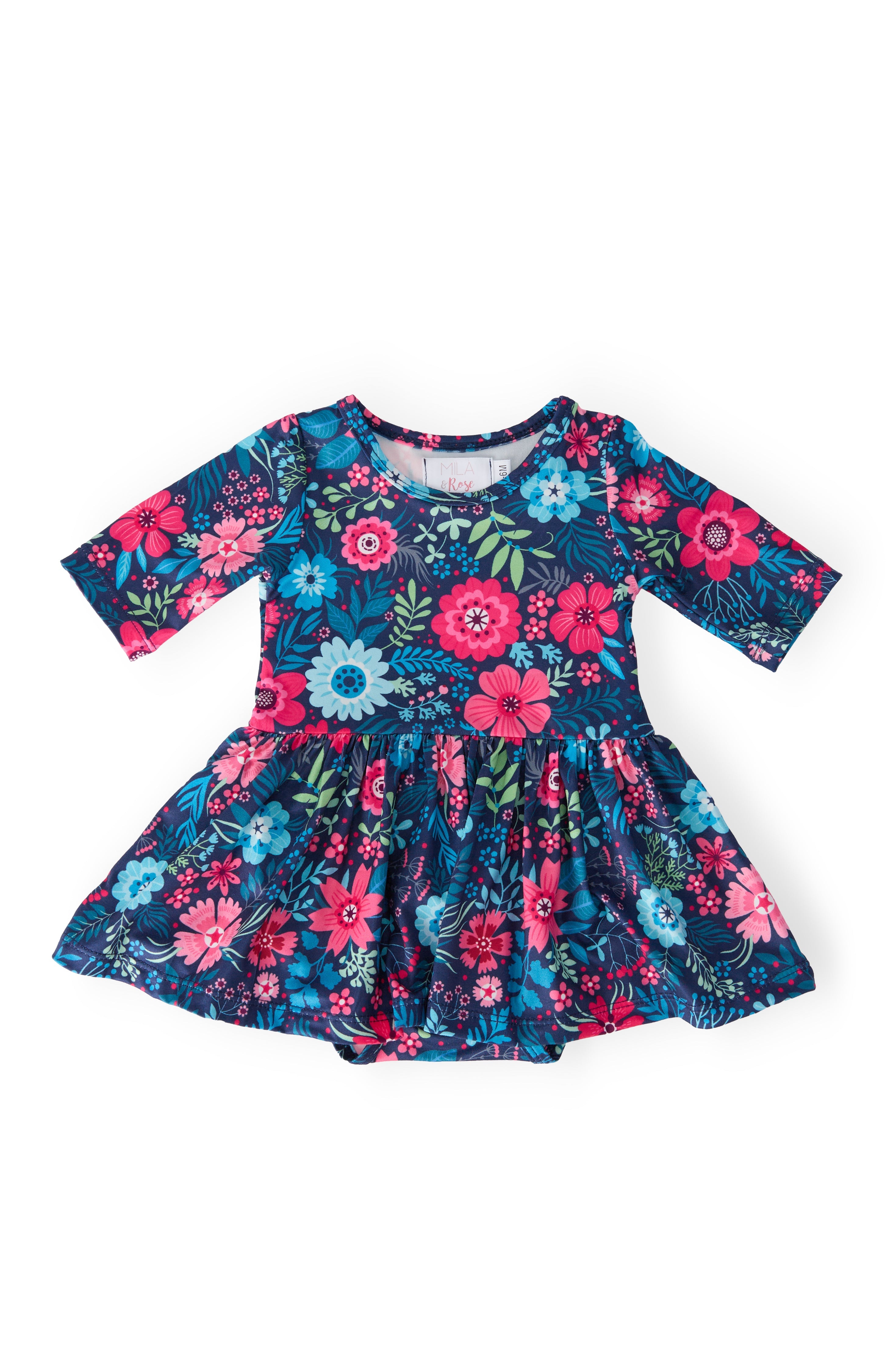 Mila & Rose ® SALE Sweet Gardenia 3/4 Twirl Bodysuit — main product shot