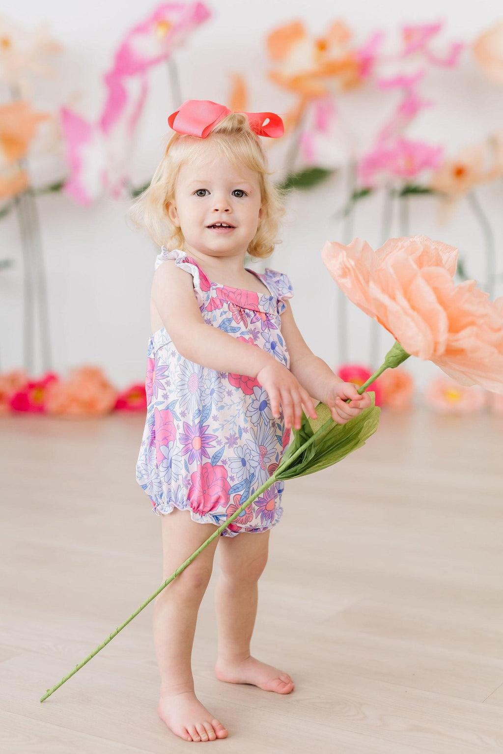 Mila & Rose ® Sweet Springtime Ruffle Cross Back Romper — alternative angle