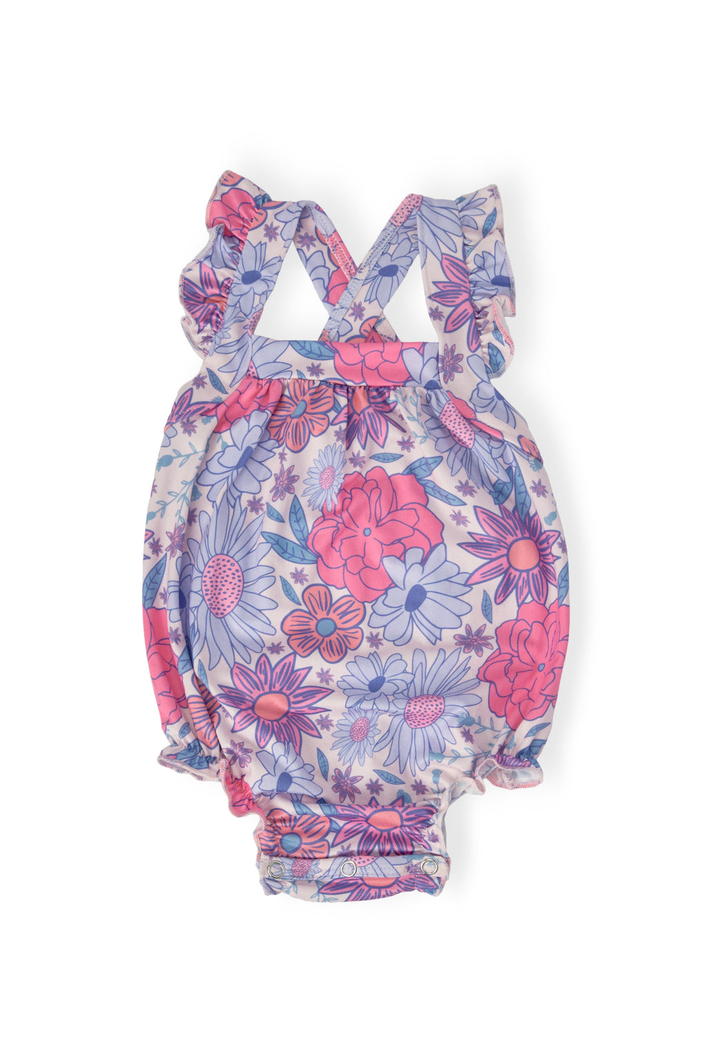 Mila & Rose ® Sweet Springtime Ruffle Cross Back Romper — main product shot