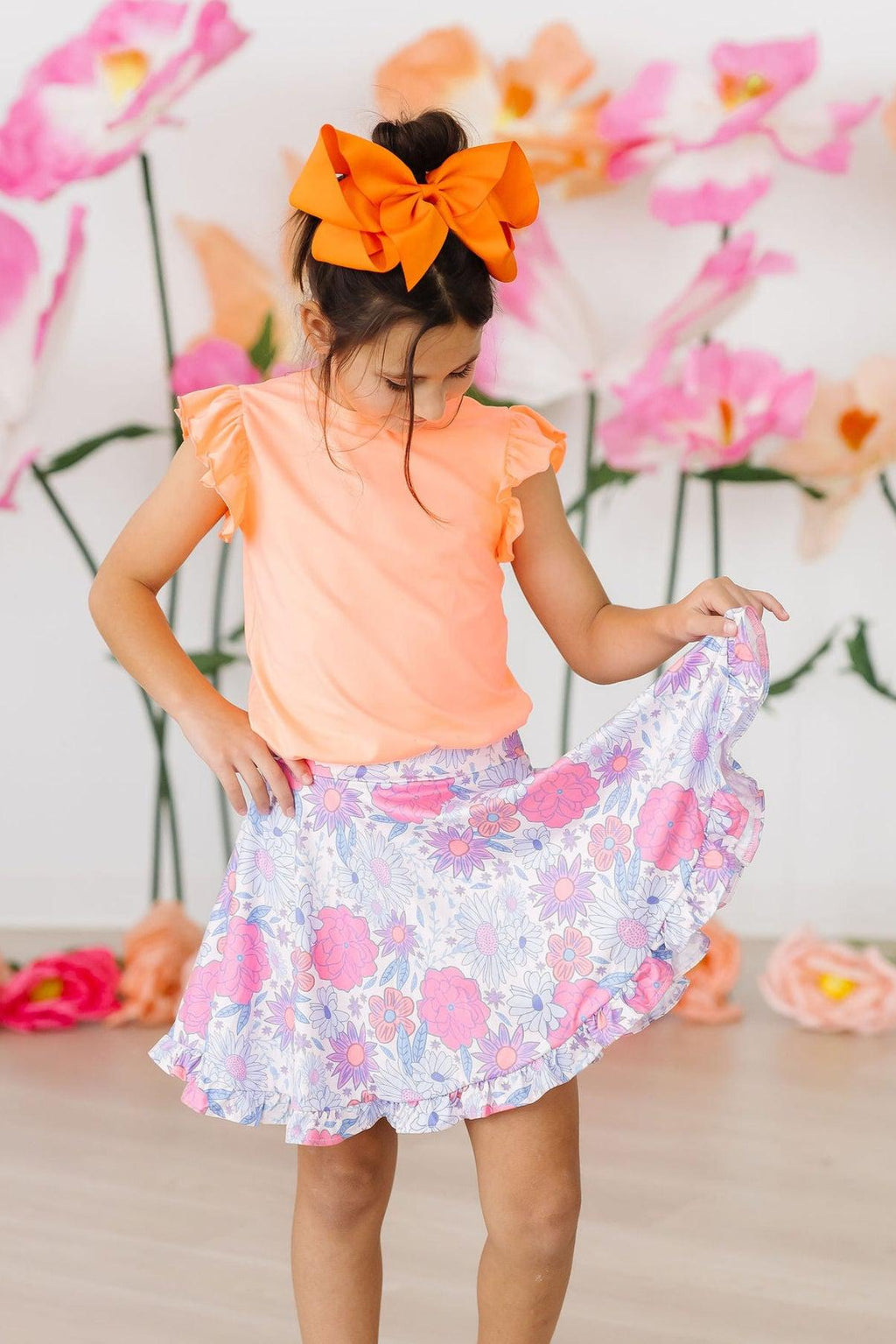Mila & Rose ® Sweet Springtime Ruffle Twirl Skort — main product shot