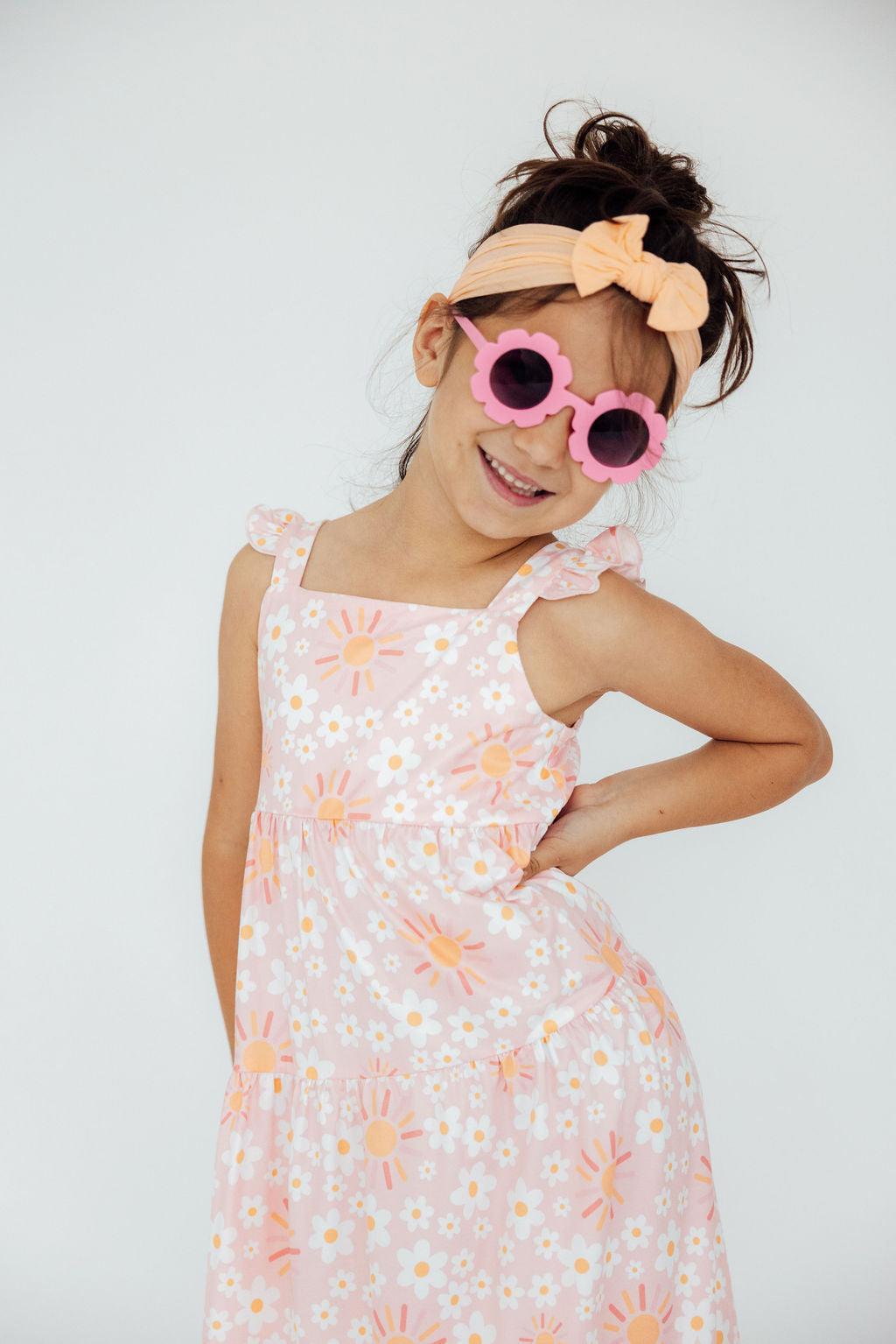 Mila & Rose ® Sweet & Sunny Ruffle Maxi Dress — detail close-up