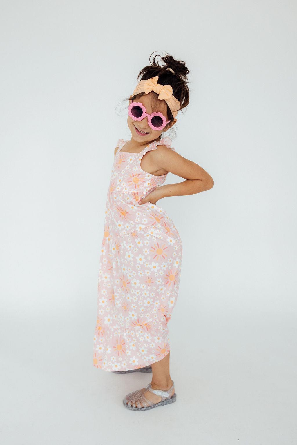 Mila & Rose ® Sweet & Sunny Ruffle Maxi Dress — side view
