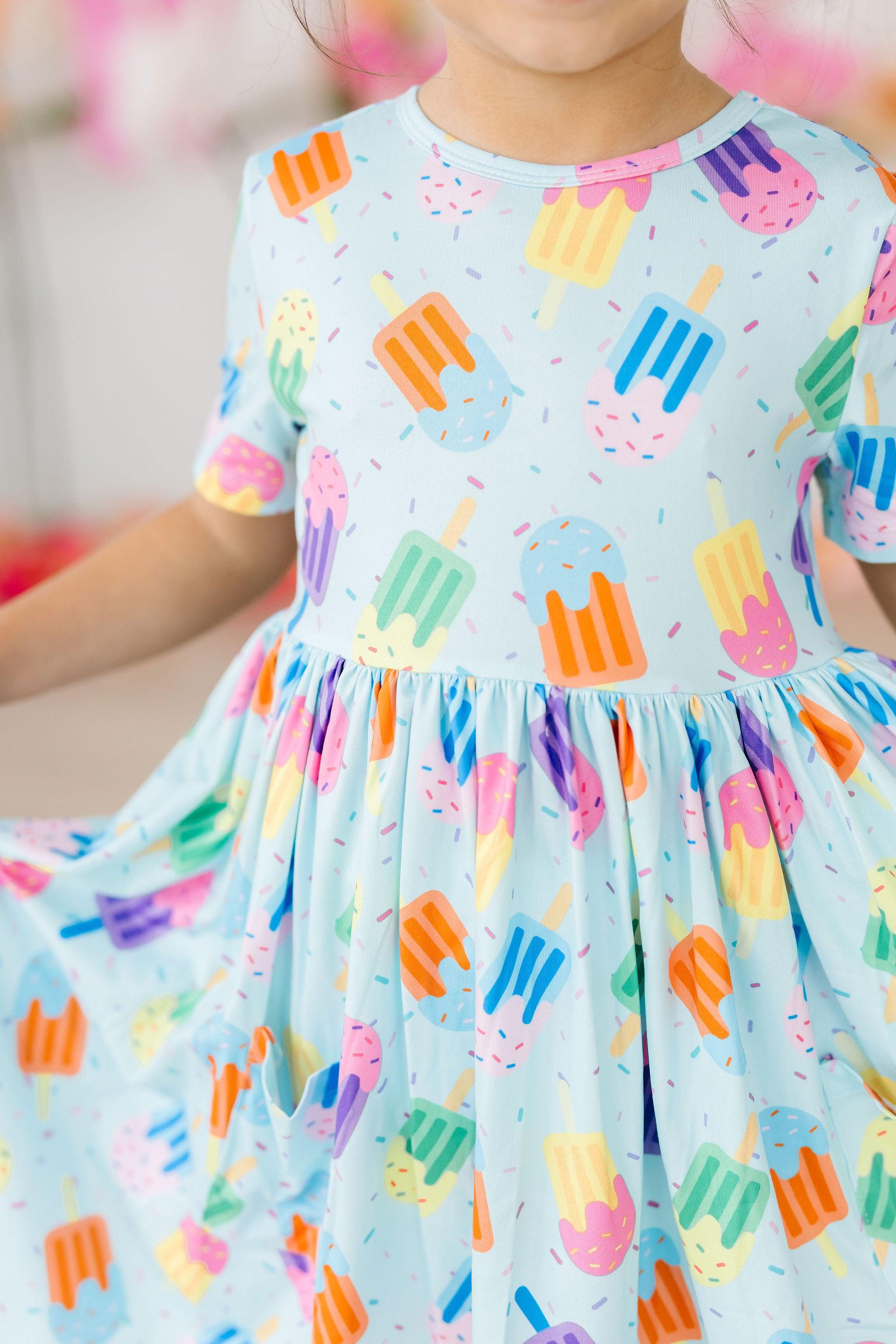 Mila & Rose ® Sweet Treat S/S Pocket Twirl Dress — back view