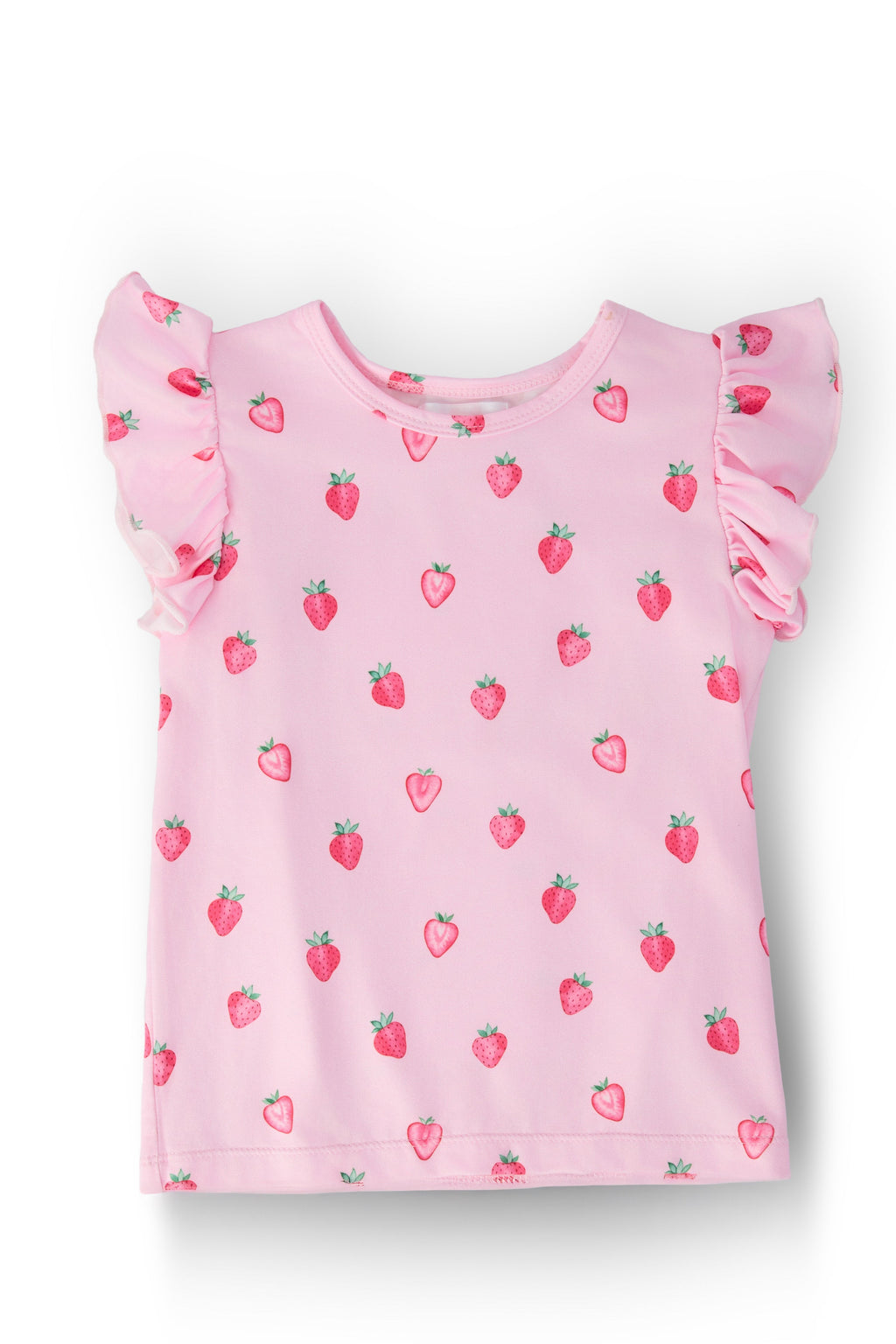 Mila & Rose ® Sweet Strawberries S/S Ruffle Tee — main product shot