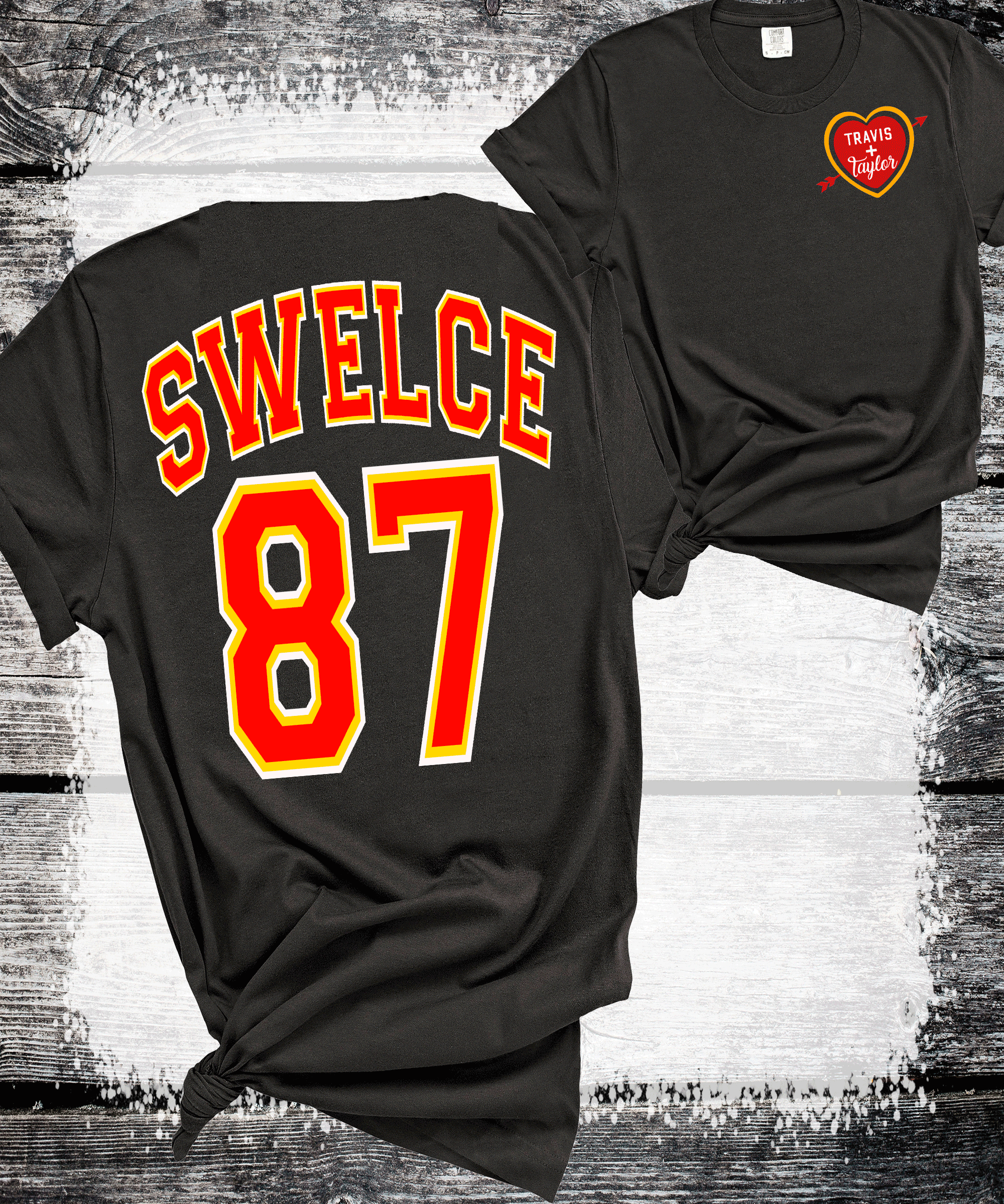 A Blessed Texas Mess Boutique Trending Taylor Swift Travis Kelce comfort color shirts,Trending Taylor Swift… — main product shot