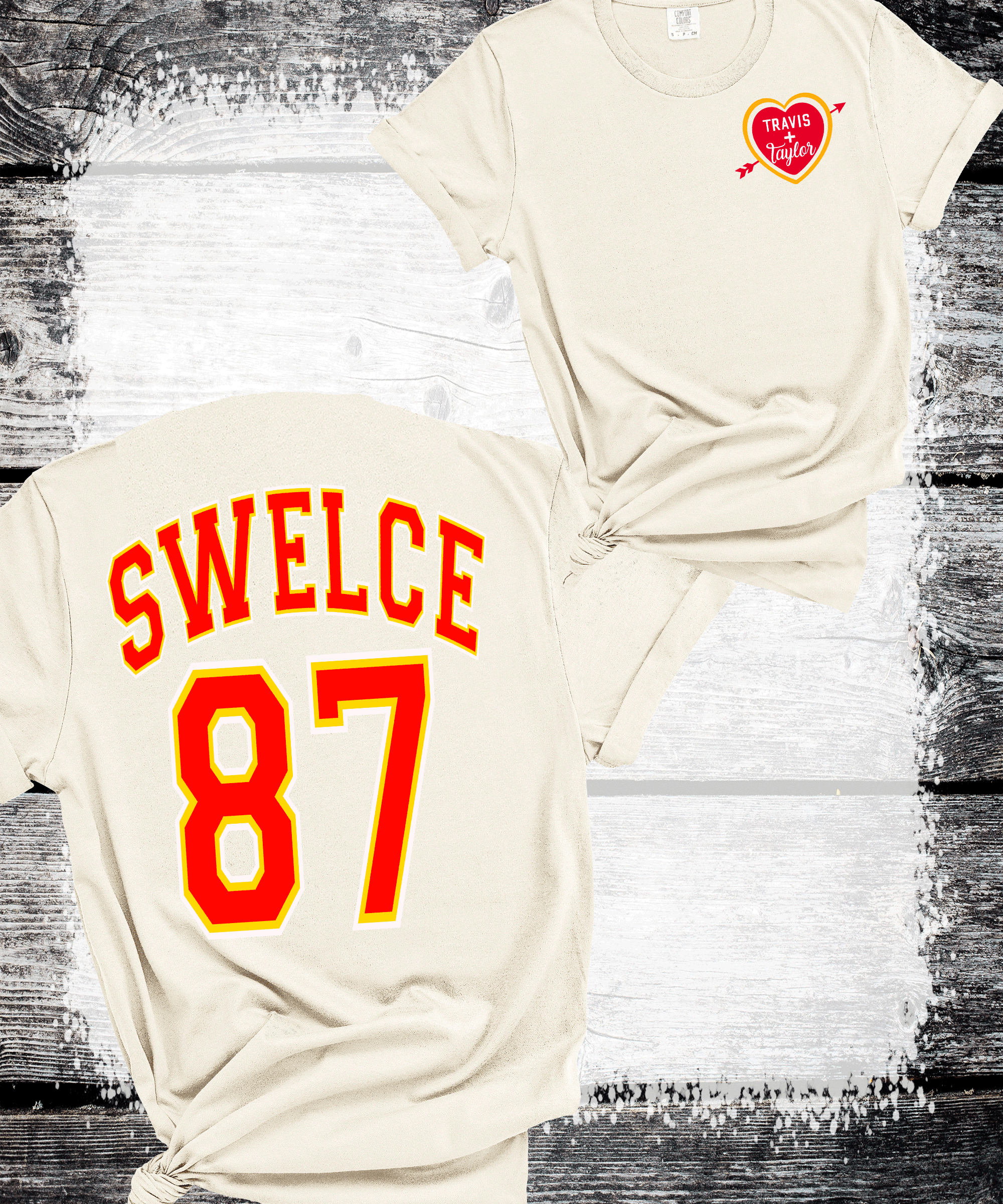 A Blessed Texas Mess Boutique Trending Taylor Swift Travis Kelce comfort color shirts,Trending Taylor Swift… — graphic shirts category context