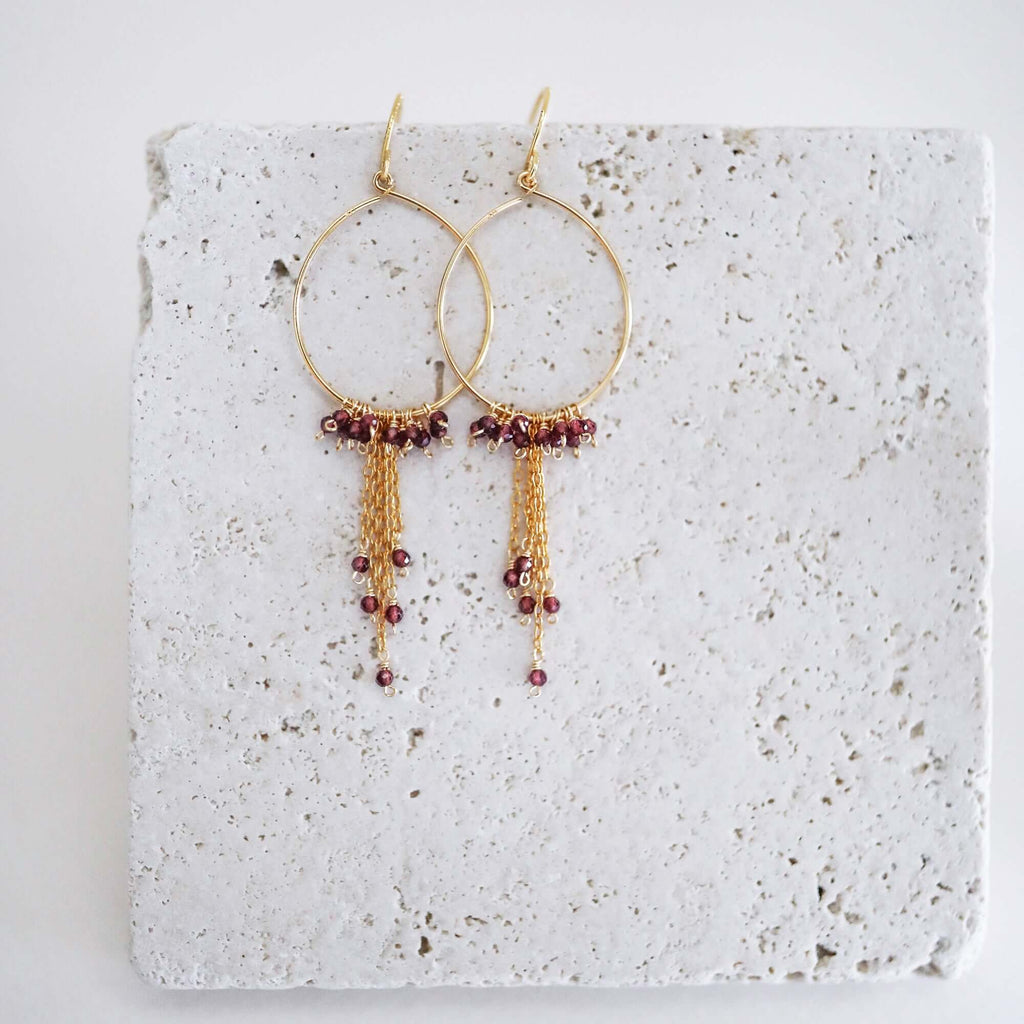 PARKEN JEWELRY Green Apatite Mini Swing Earrings — back view