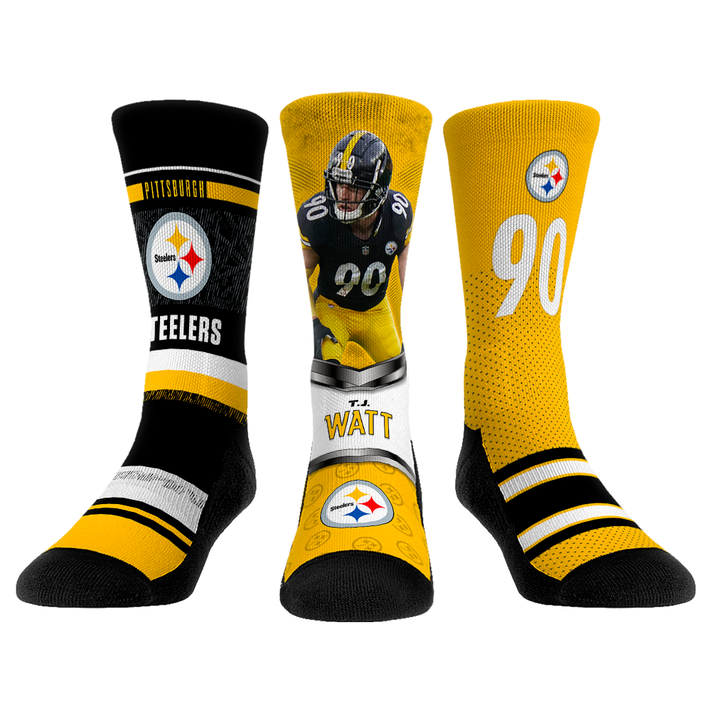 Rock 'Em Socks Rock 'Em Socks T.J. Watt - Pittsburgh Steelers  - Pro 3-Pack — main product shot