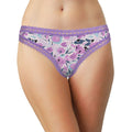 Love Libby Panties Purple Microfiber Thong with Lace Trim — lifestyle context
