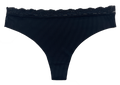 Love Libby Panties Laser Cut Rib Thong with Lace Waist, XS-2X — comparison shot