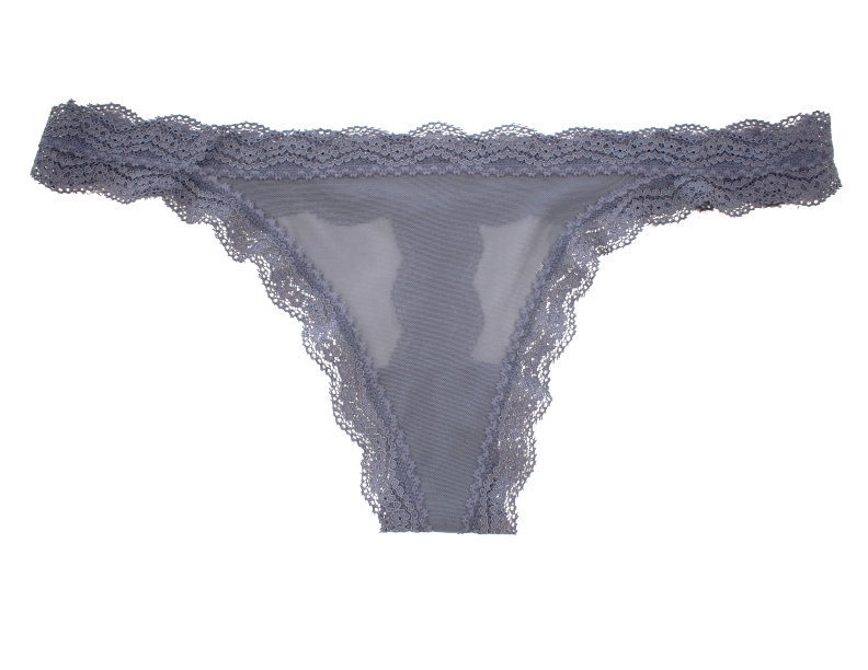 Love Libby Panties Mesh Thong with Lace Trim at the Waist and Leg, XS-2X — main product shot