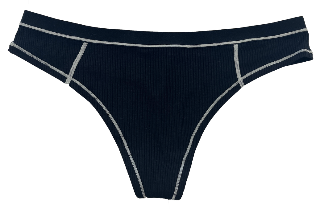 Love Libby Panties Modal Thong with Contrast Stitch, XS-2X — lifestyle context