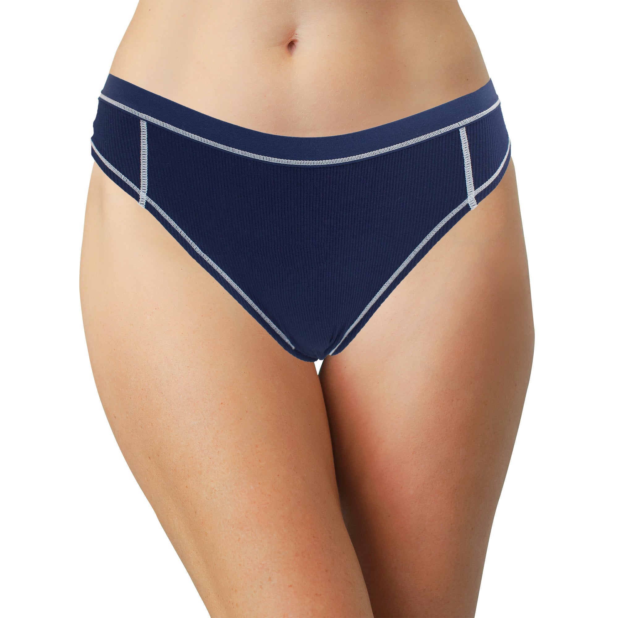 Love Libby Panties Modal Thong with Contrast Stitch, XS-2X — color detail