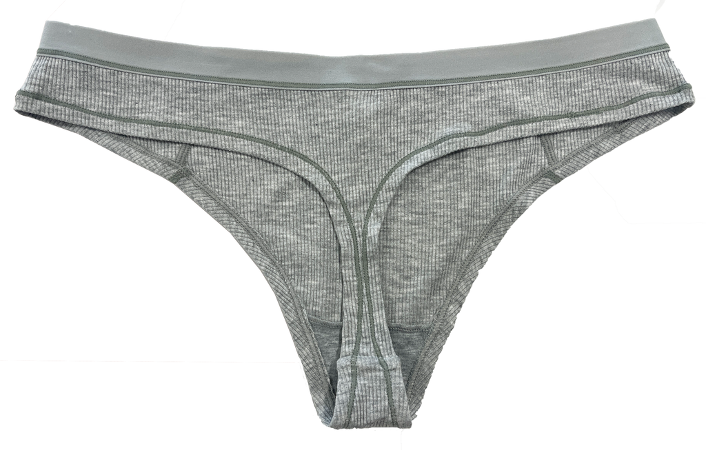 Love Libby Panties Modal Thong with Contrast Stitch, XS-2X — alternative angle