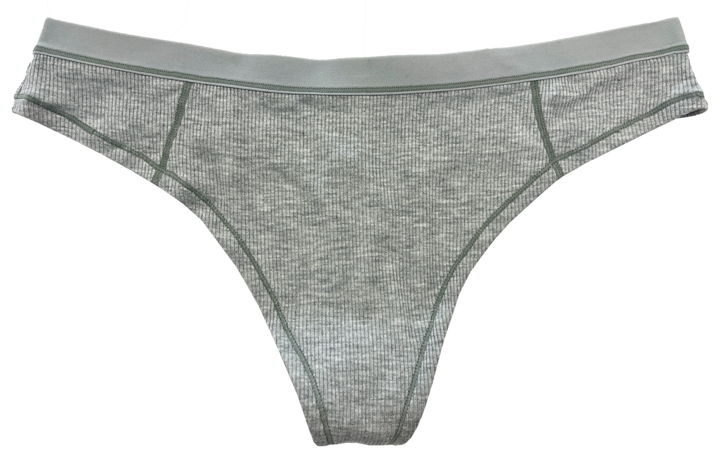 Love Libby Panties Modal Thong with Contrast Stitch, XS-2X — main product shot