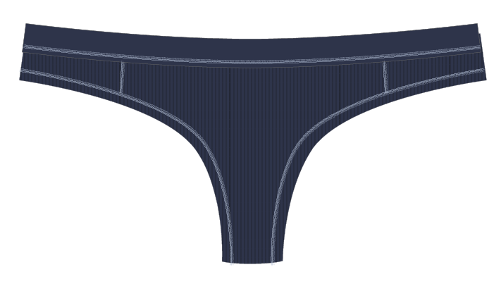 Love Libby Panties Modal Thong with Contrast Stitch, XS-2X — size reference