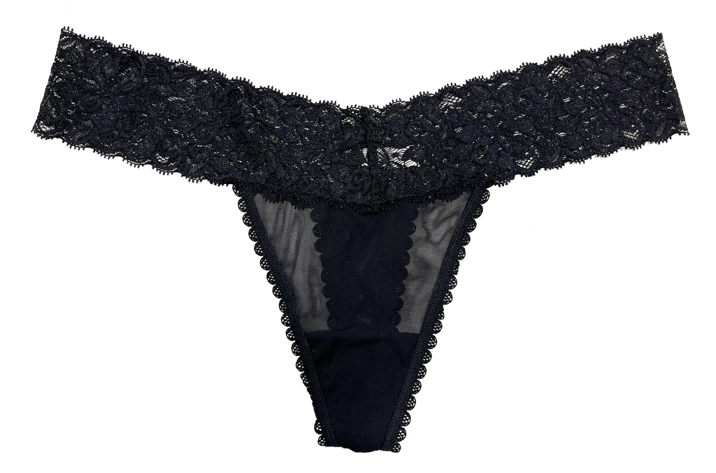 Love Libby Panties Mesh and Lace Classic Thong XS- 2X - Buy More Save More — side view