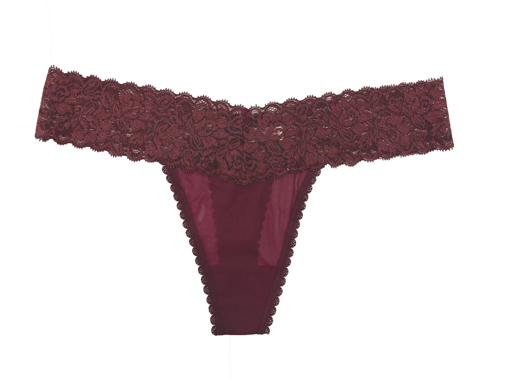 Love Libby Panties Mesh and Lace Classic Thong XS- 2X - Buy More Save More — back view