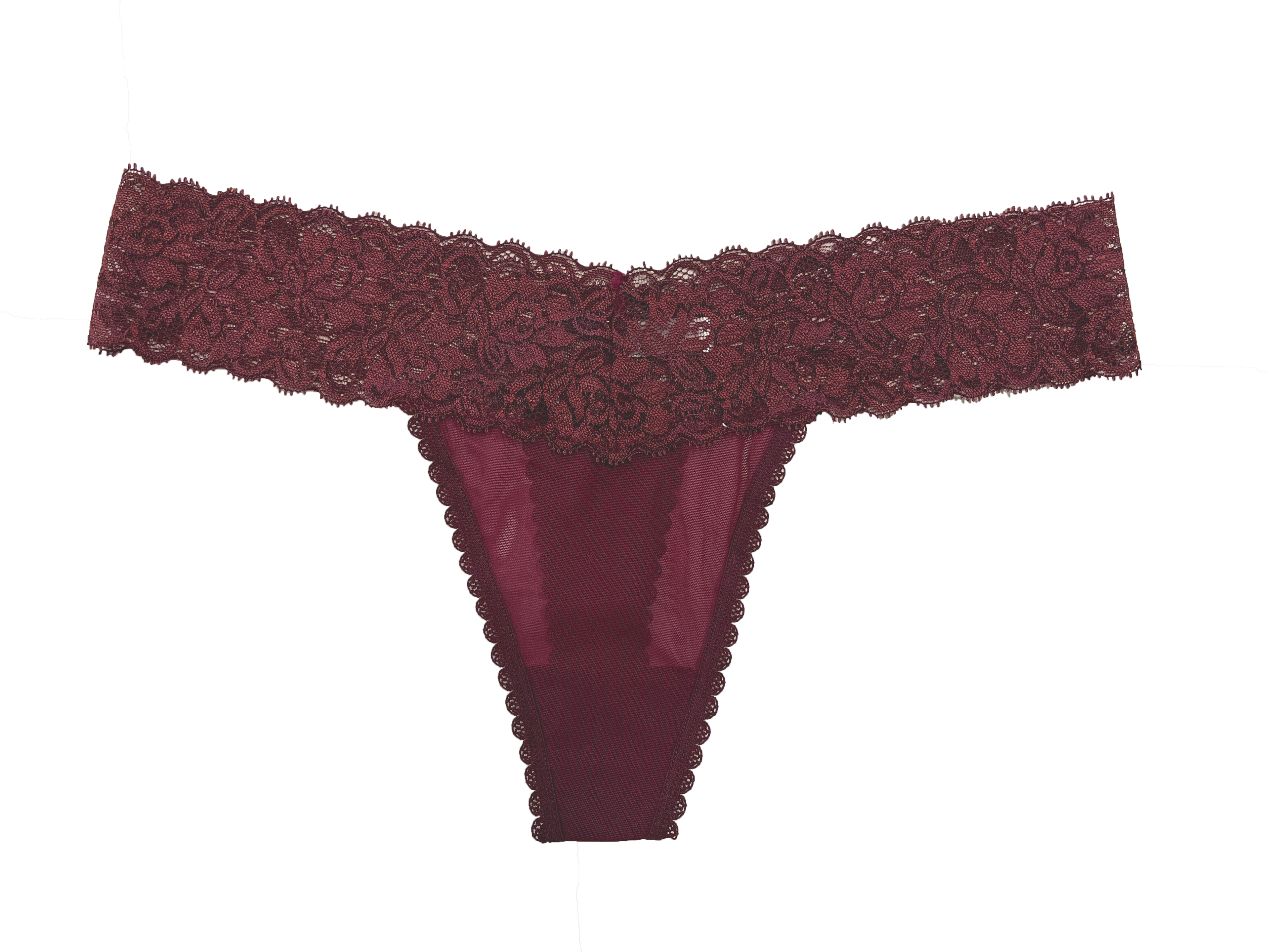 Love Libby Panties Mesh and Lace Classic Thong XS- 2X - Buy More Save More — back view