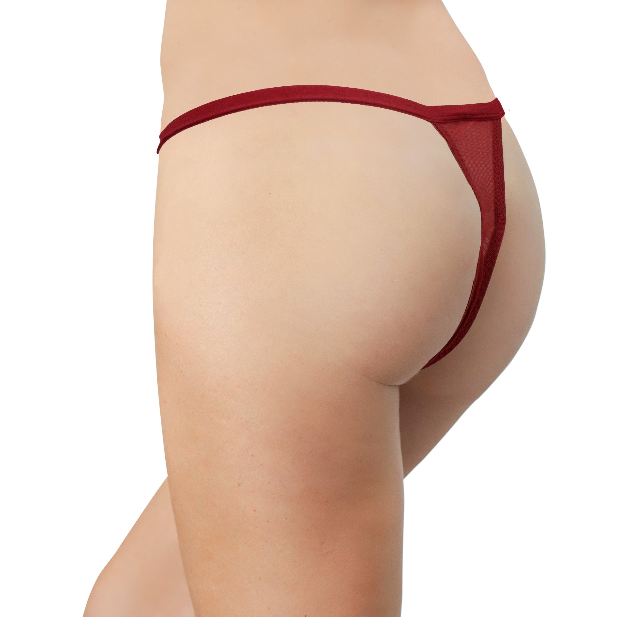 Love Libby Panties Mesh Thong with Elastic Waist, XS-2X - Buy More Save More — back view