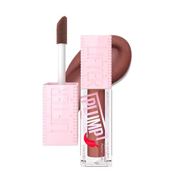 Maybelline Lifter Plump Lip Gloss - Instant 30% Fuller Lips, Non-Sticky, Long-Lasting Lip Plumper