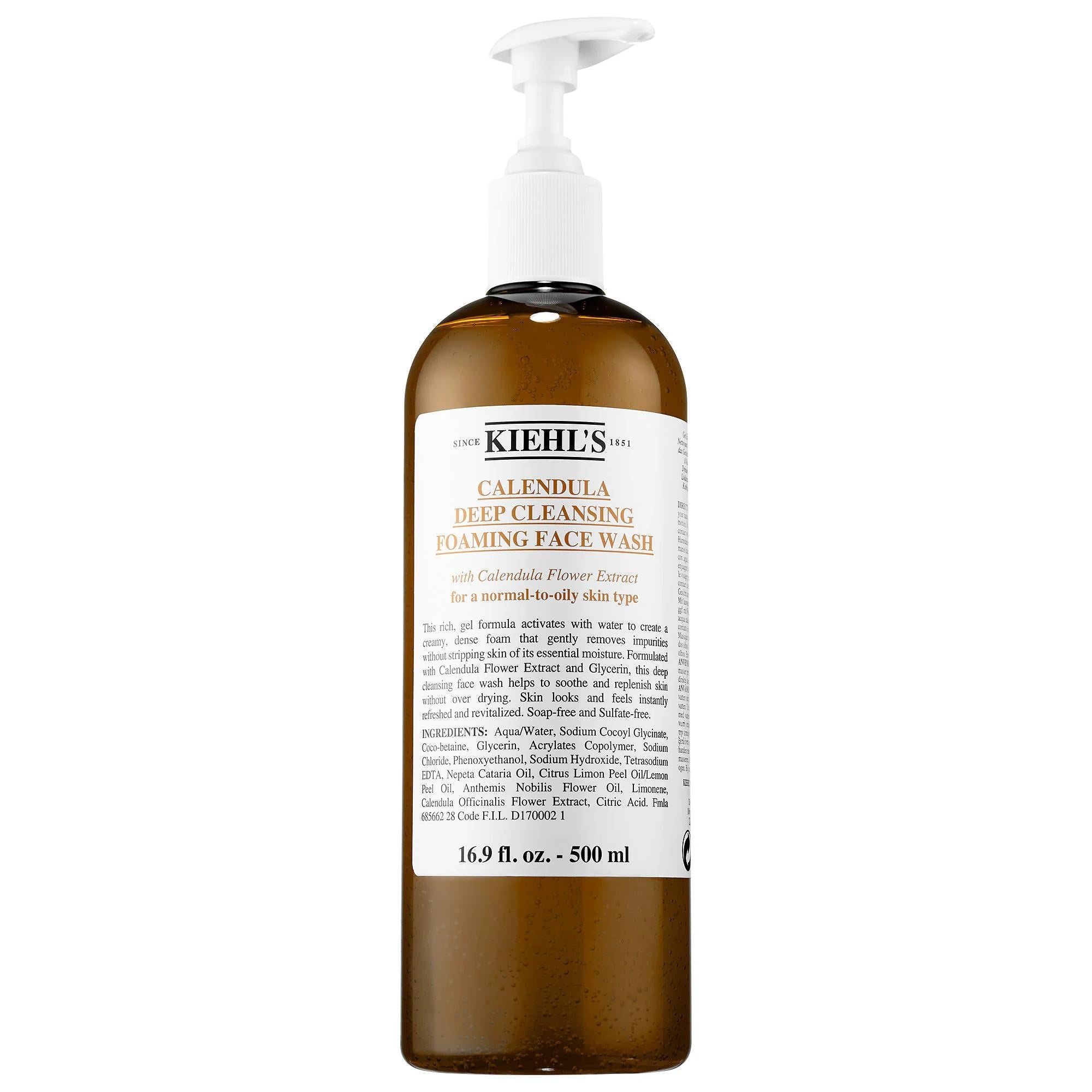 Calendula Deep Clean Foaming Face Wash - Gentle Cleanser for Oily Skin, Soothes & Hydrates
