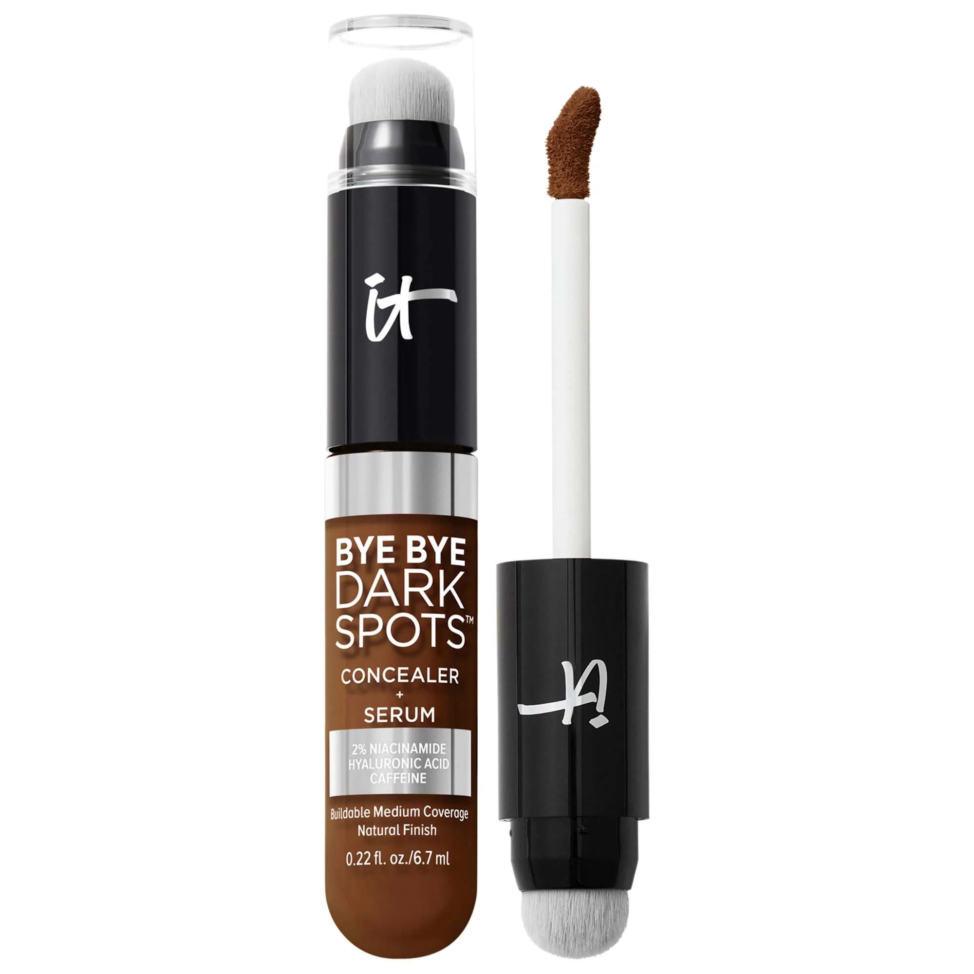 Bye Bye Dark Spots - Niacinamide Concealer + Serum with Hyaluronic Acid & Caffeine - Vegan, Natural Finish