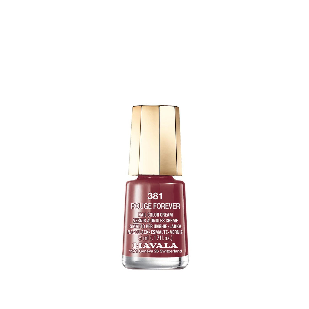 Mavala Mini Color Rouge Forever Nail Polish - Red, 5ml Travel Size for Fashion & Nail Art Enthusiasts by Beauty Care Bag
