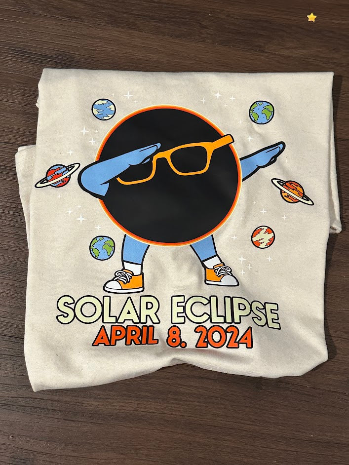 A Blessed Texas Mess Boutique 2024 Total Solar Eclipse Commemorative Shirts, Memories of this rare event,… — main product shot