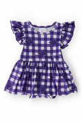 Mila & Rose ® TCU Plaid Frog Flutter Twirl Bodysuit — main product shot