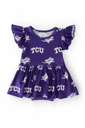 Mila & Rose ® TCU Purple Frog Flutter Twirl Bodysuit — main product shot