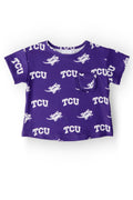 Mila & Rose ® TCU Purple Frog Ruffle Pocket Tee — main product shot