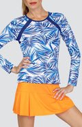 Floria Top - Coconut Palms-Blue