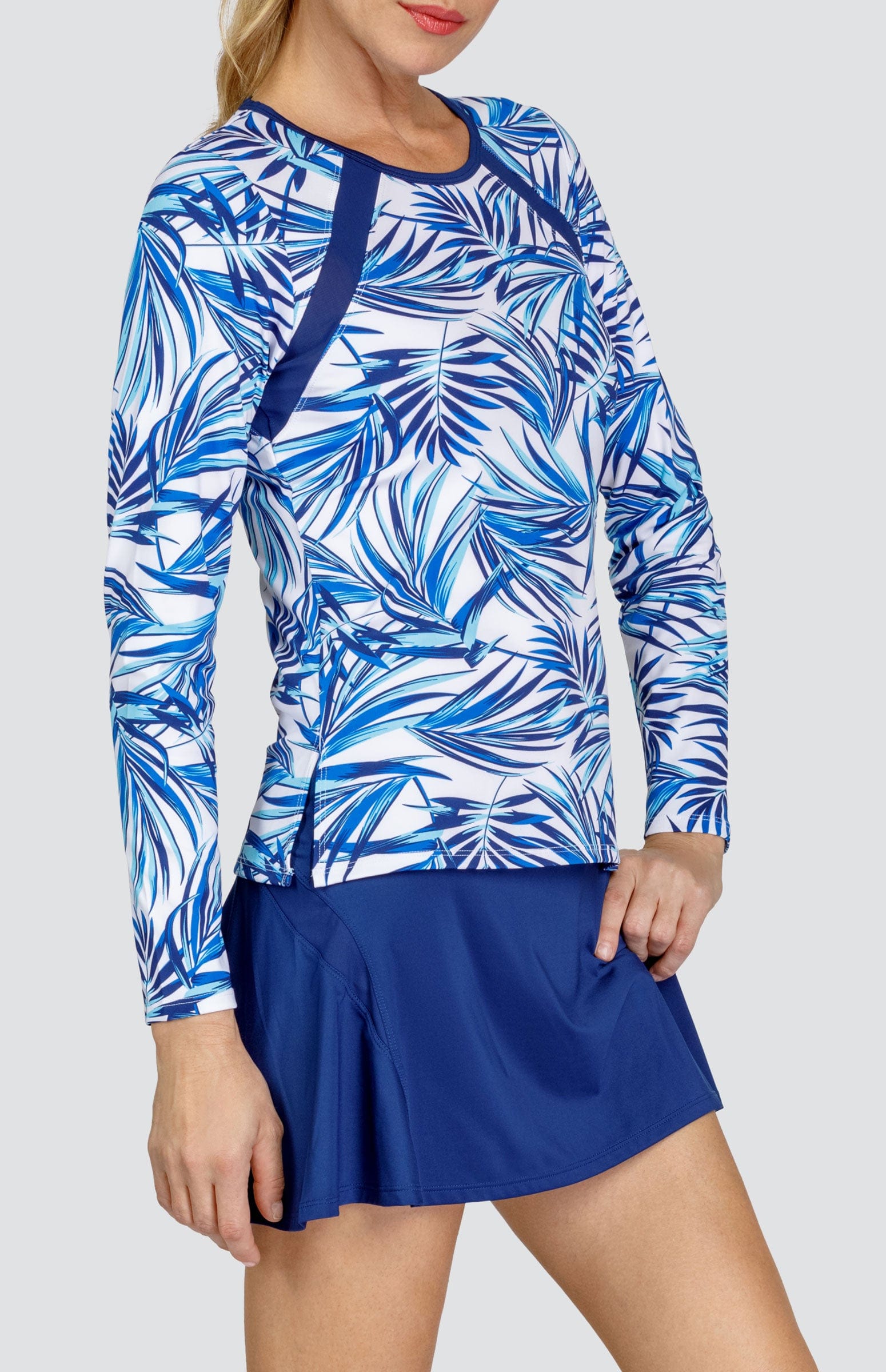 Floria Top - Coconut Palms-Blue