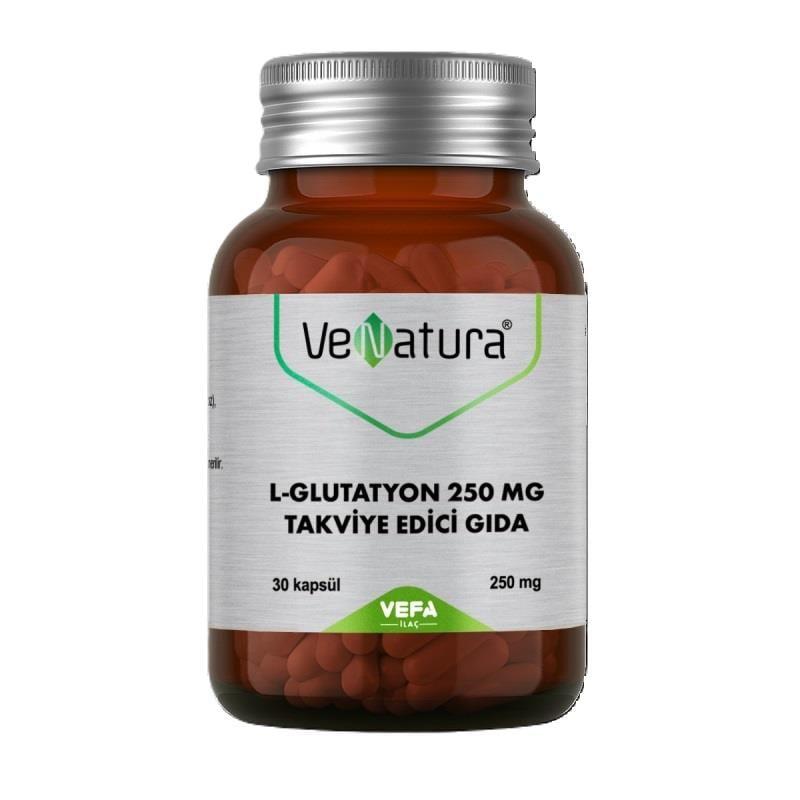 VeNatura L-Glutathione 250mg Capsules - Antioxidant Support Dietary Supplement for Adults