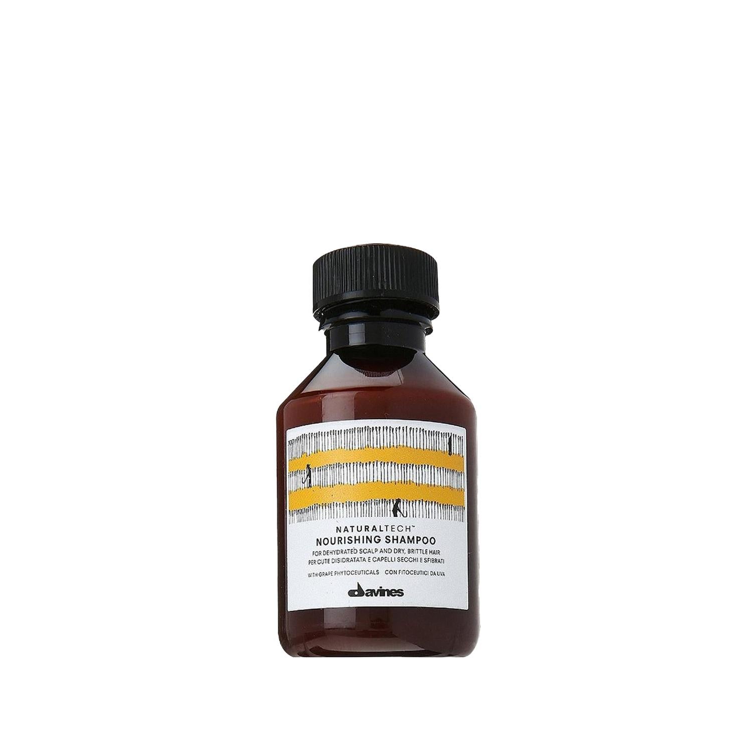 Davines Nourishing Sulfate-Free Shampoo for Dry & Damaged Hair - Gentle, Hydrating, and Travel-Friendly (100ml)