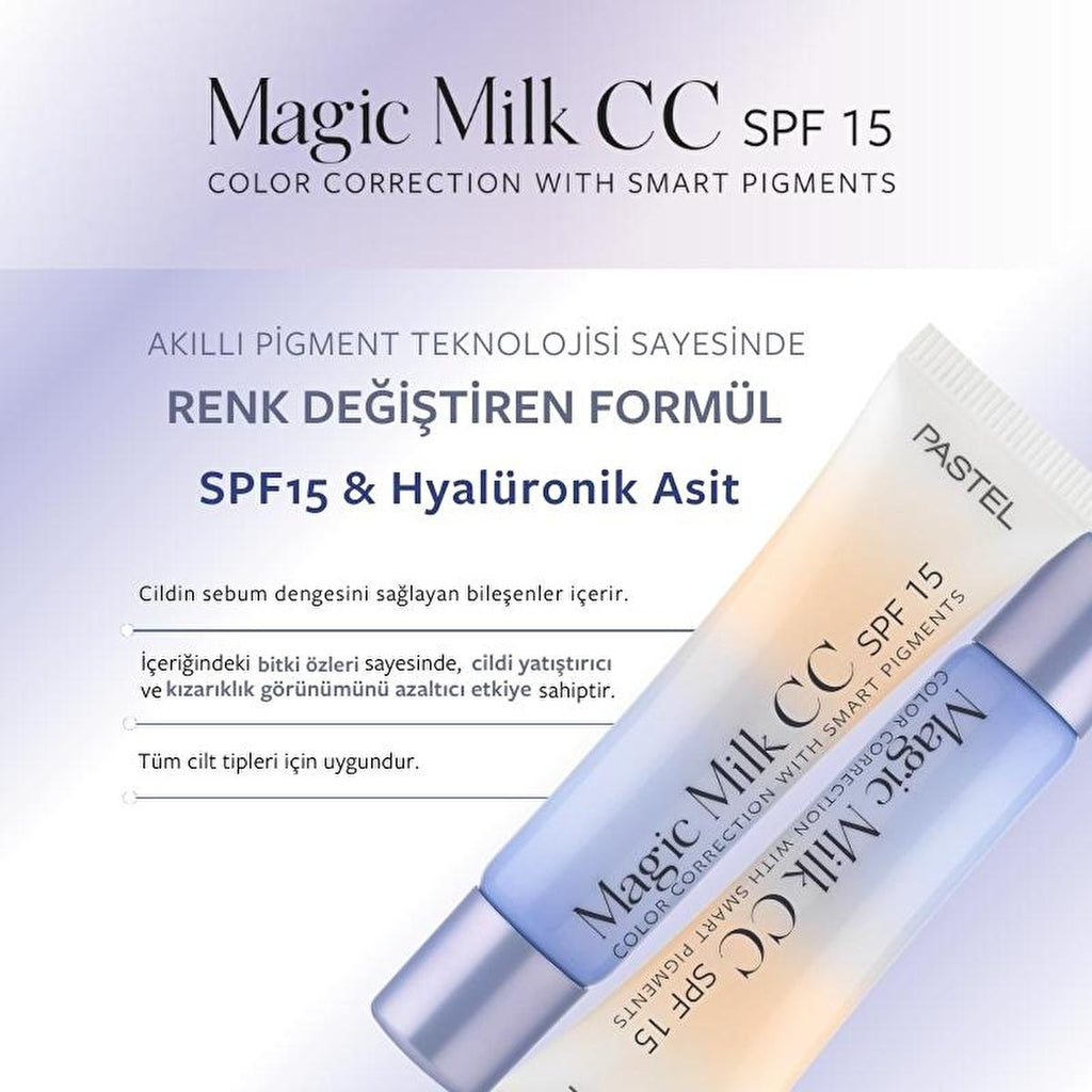 Pastel CC Cream - Color Adaptive, Moisturizing & SPF 15 Skin Tone Evening Makeup