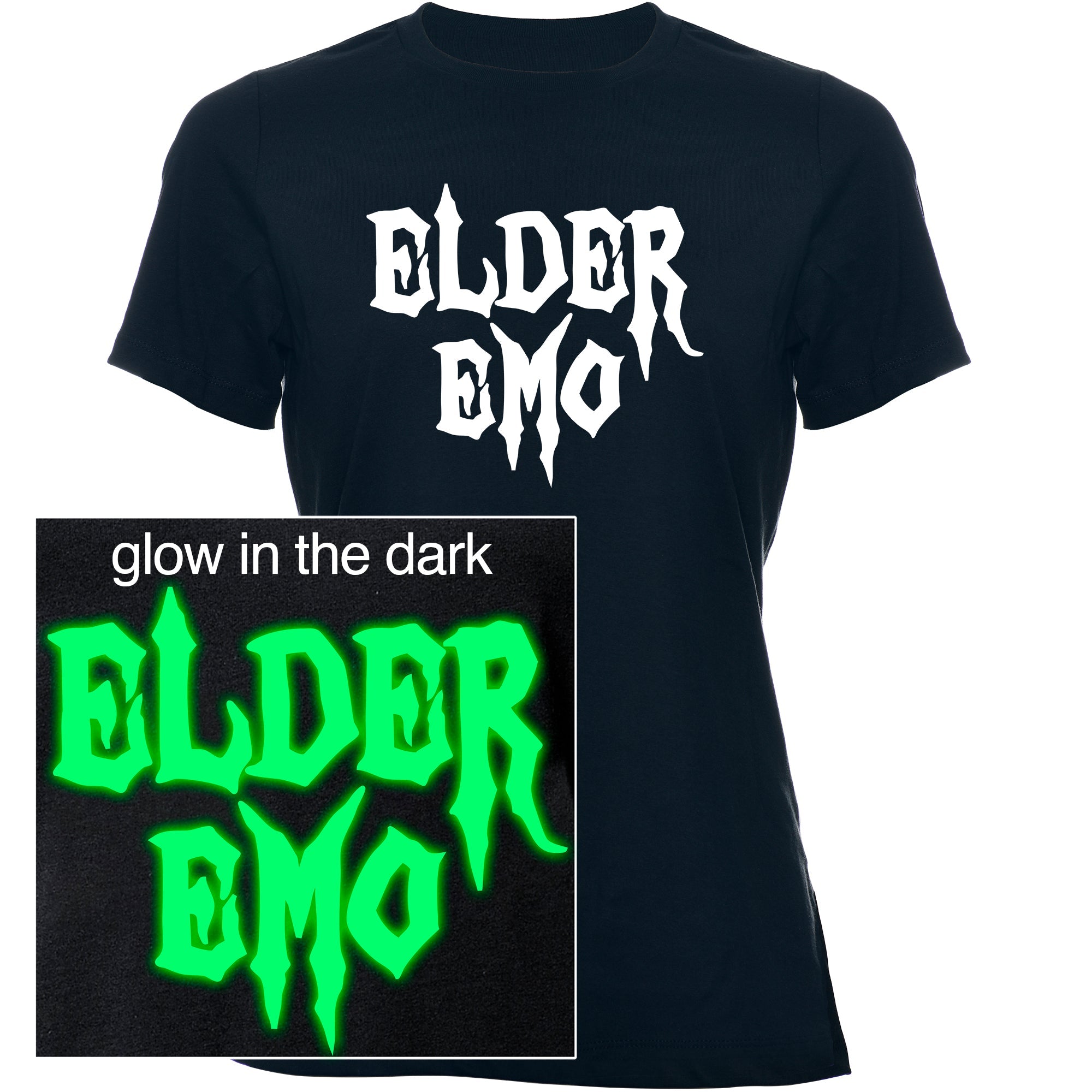 BodyCandy Glow in the Dark Elder Emo Black Tee Shirt — main product shot