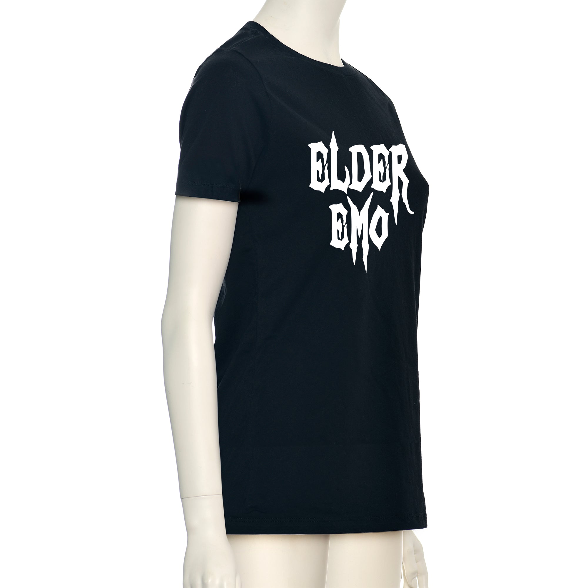 BodyCandy Glow in the Dark Elder Emo Black Tee Shirt — side view