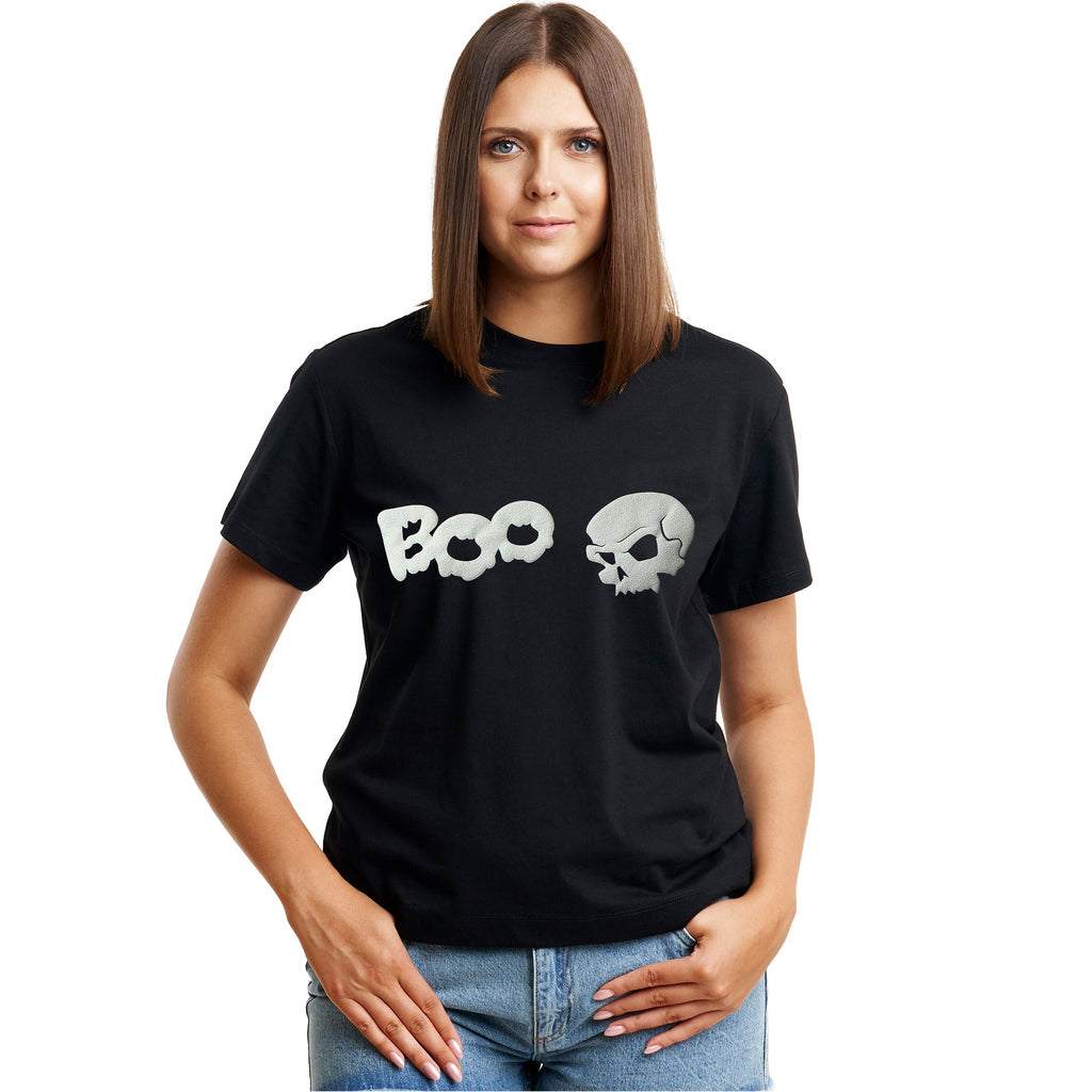 BodyCandy Skull Boo Glow in the Dark Puff Halloween Tee Shirt — packaging