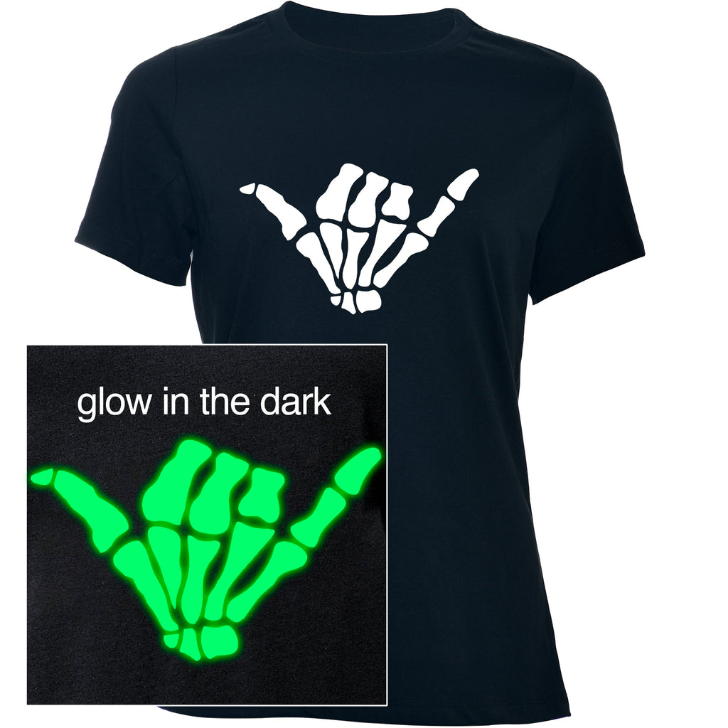 BodyCandy Glow in the Dark Shaka Skelelton Hand Tee Shirt — main product shot