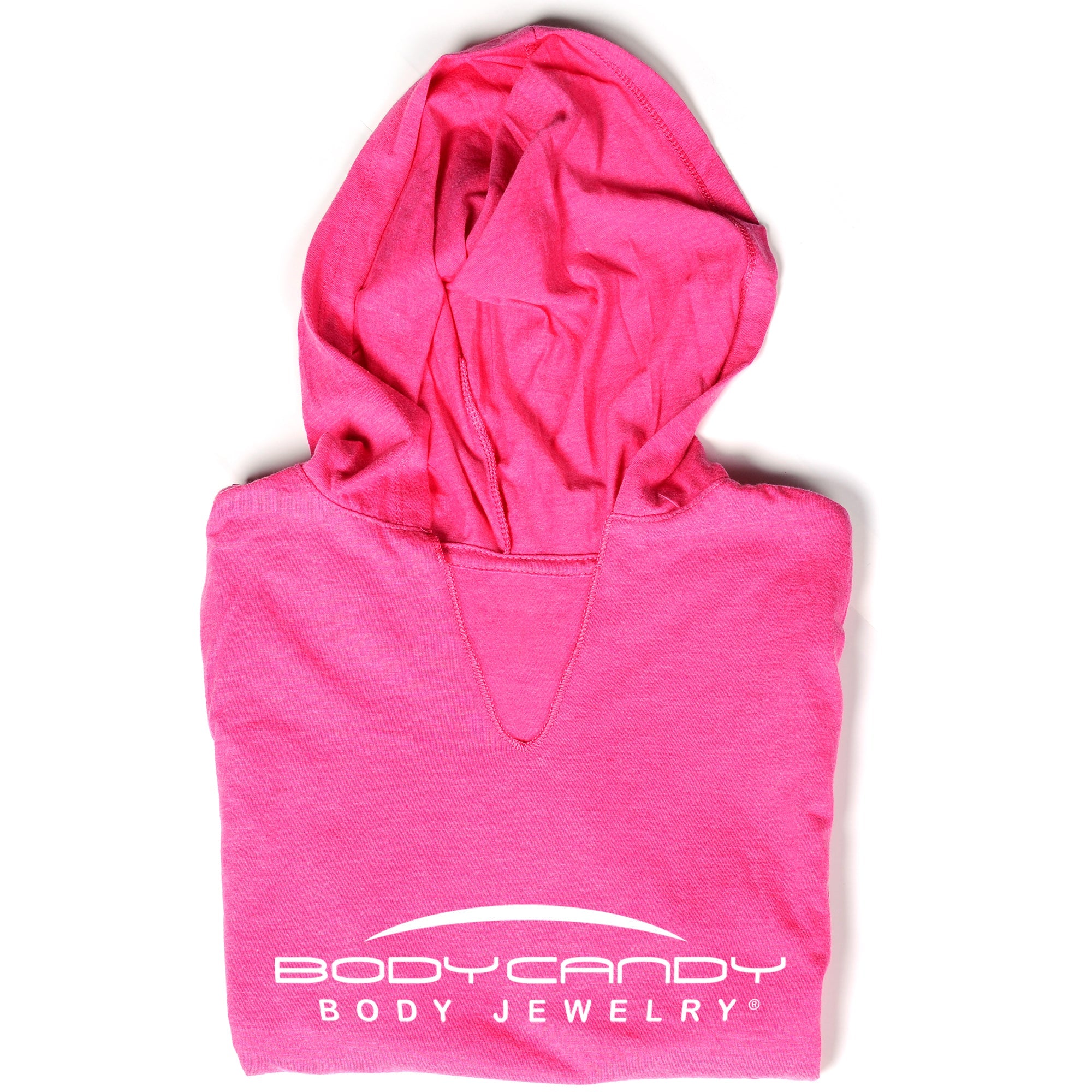 BodyCandy Body Candy Logo Pink Frost Tapered Long Sleeve Hoodie — back view