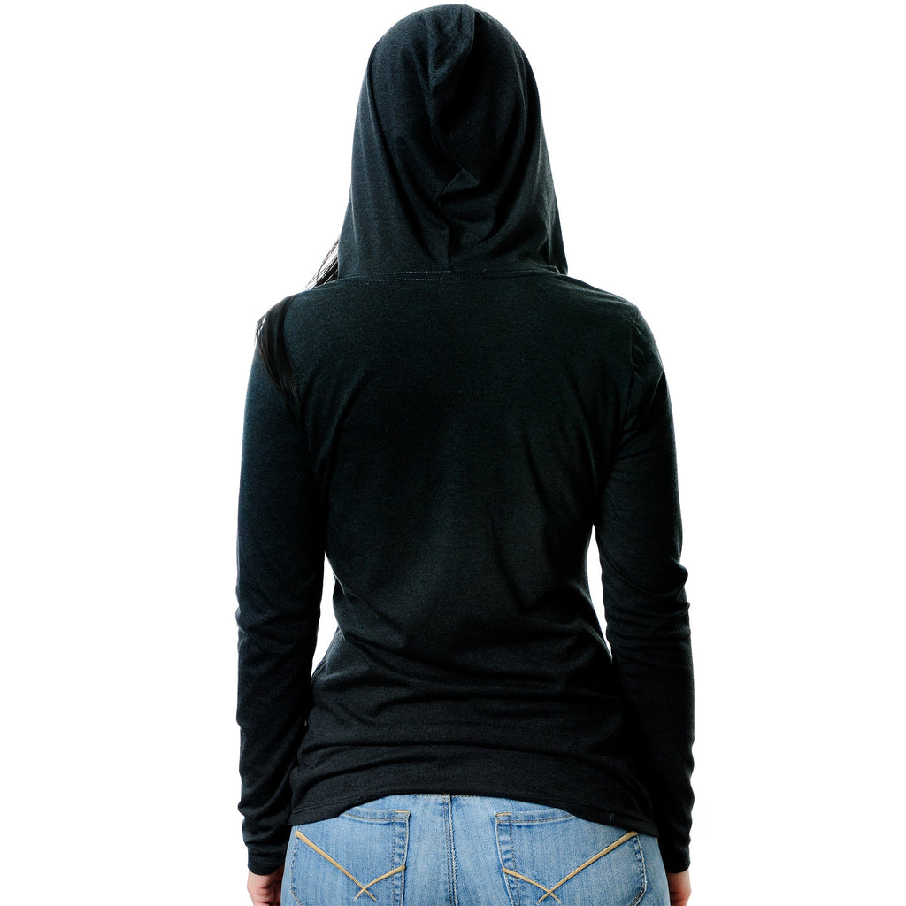 BodyCandy I hate everyone Navy Tapered V-Neck Tee Shirt — lifestyle context