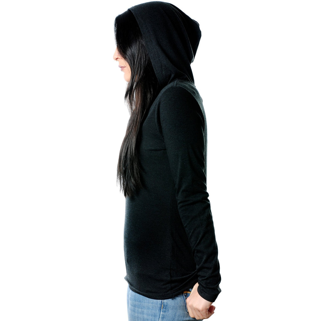 BodyCandy Bummer Tapered Long Sleeve Hoodie — scale reference