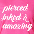 BodyCandy Pierced Inked & Amazing Pink Frost Tapered Long Sleeve Hoodie — main product shot