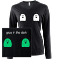 BodyCandy Halloween Glow in the Dark Ghost Boobies Tee Tapered Long Sleeve Hoodie — main product shot