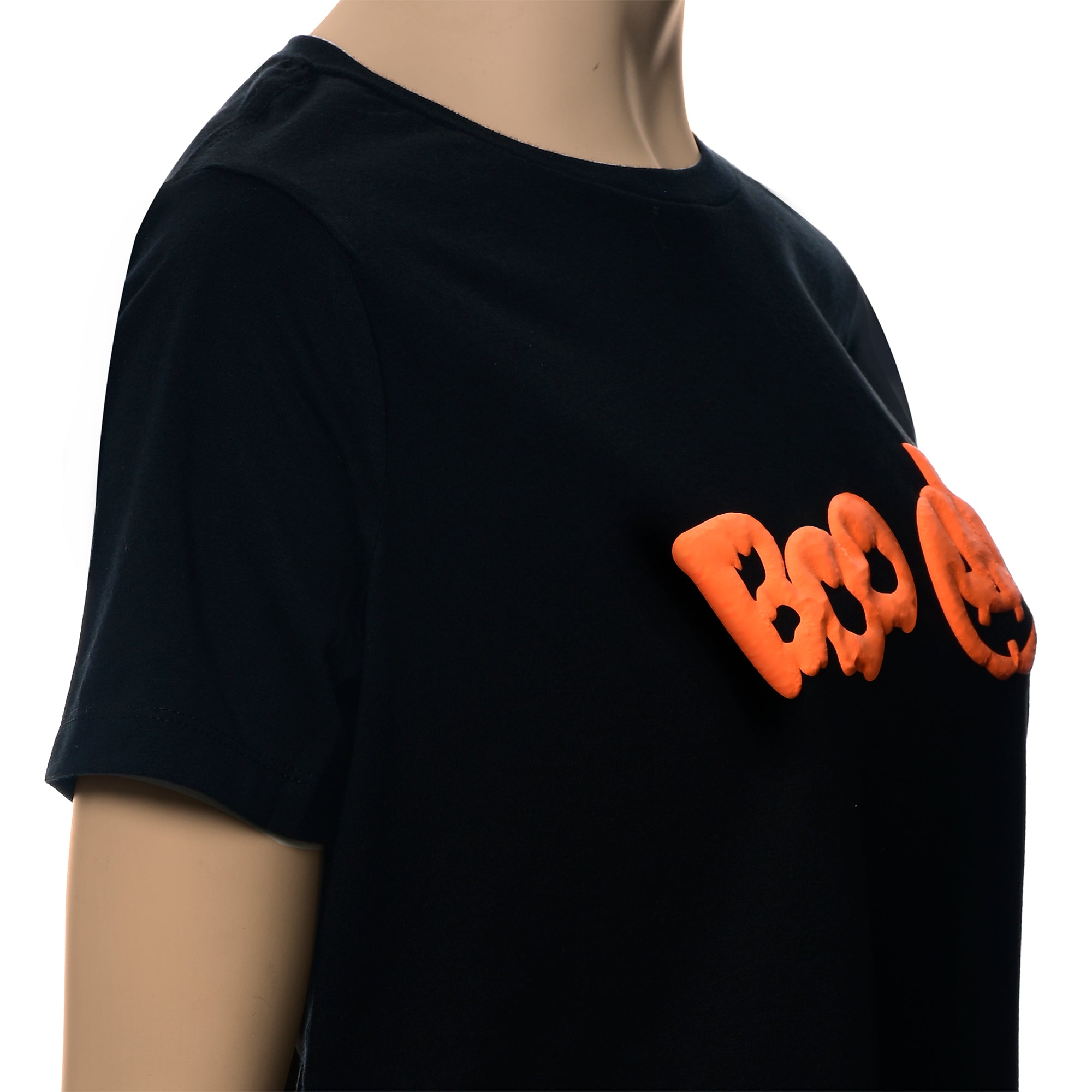 BodyCandy Pumpkin Boo Orange Puff Halloween Tee Shirt — side view