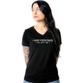 BodyCandy I Have Piercings You Can't See Black Tapered V-Neck Tee Shirt — main product shot
