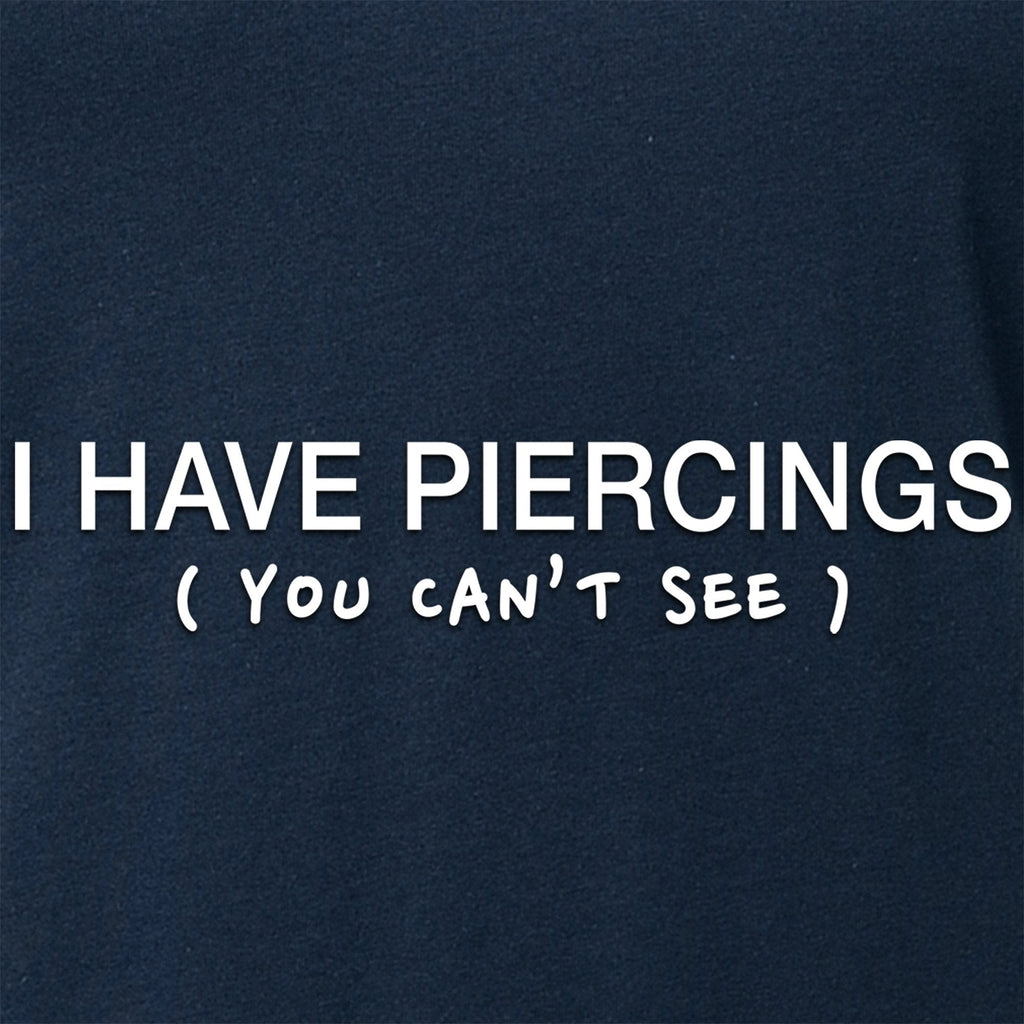 BodyCandy I Have Piercings You Can't See Black Tapered V-Neck Tee Shirt — color variant